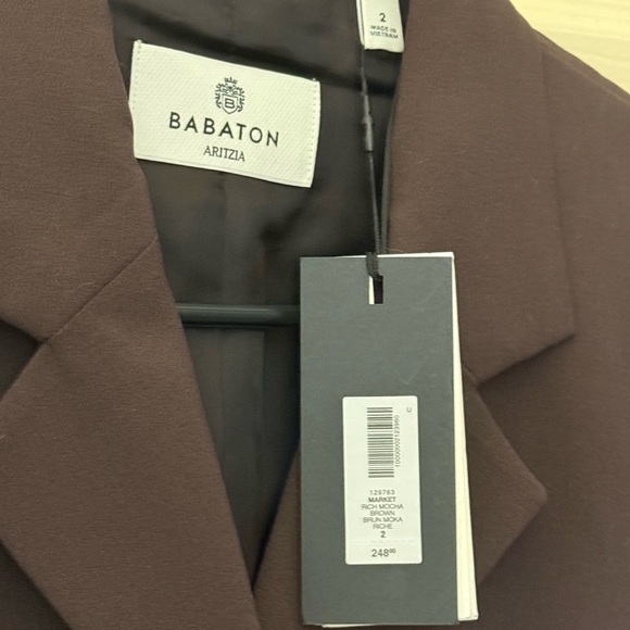 Aritzia Babaton Rich Mocha Brown Market Blazer NWT 2 - Picture 15 of 15